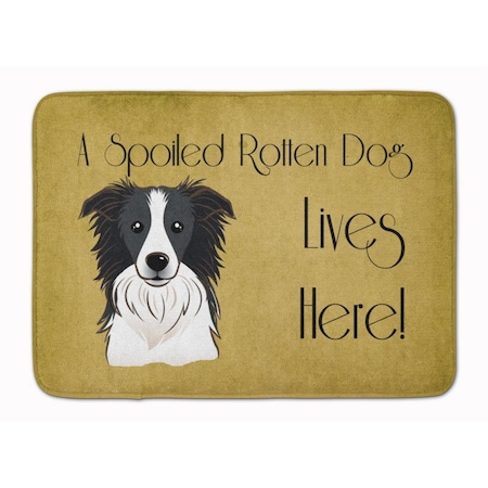 Carolines Treasures Border Collie Spoiled Dog Lives Here Machine Washable Memory Foam Mat BB1489RUG